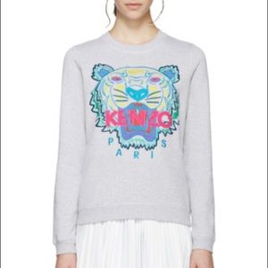 Kenzo Grey Embroidered Tiger Pullover